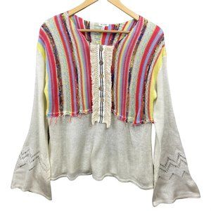 Anthropologie EN CREME Boho Women's Sweater Bell Sleeves Size Small EUC